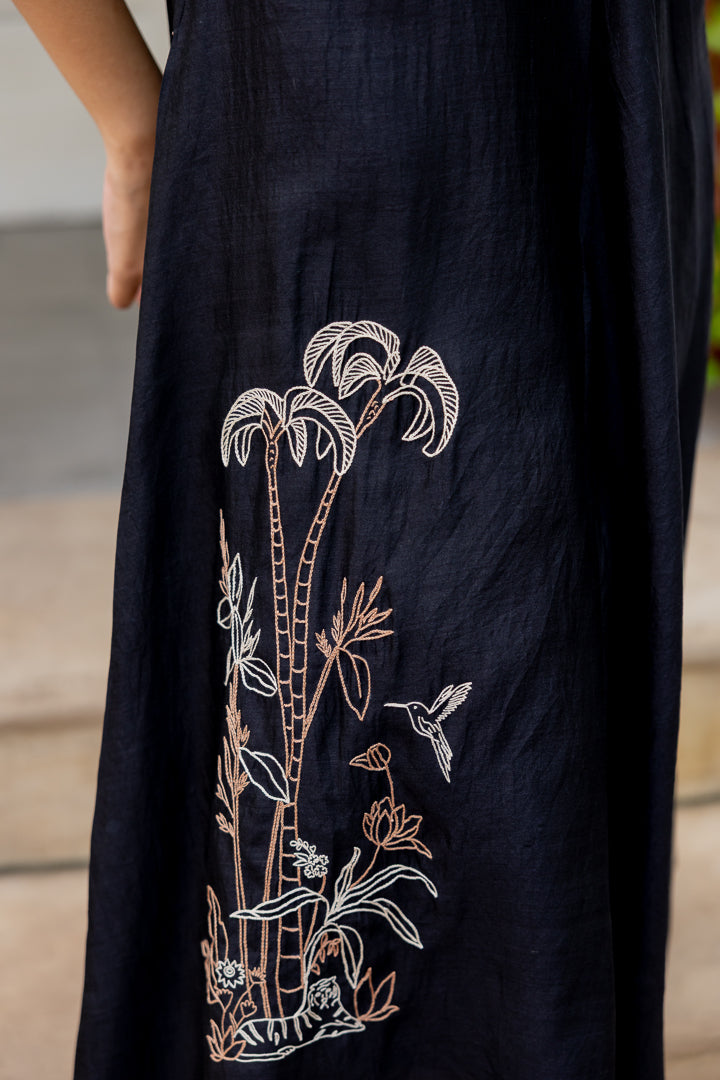 V-neck Panel Dress