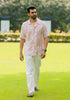 Linen Mens Shirt- Orange Banaras