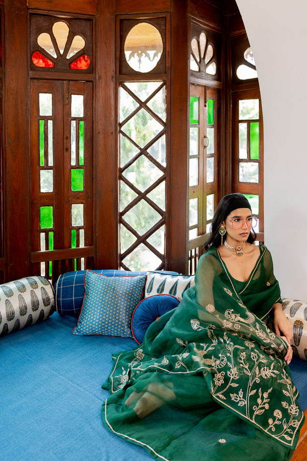 Pankhuri saree- Organza silk