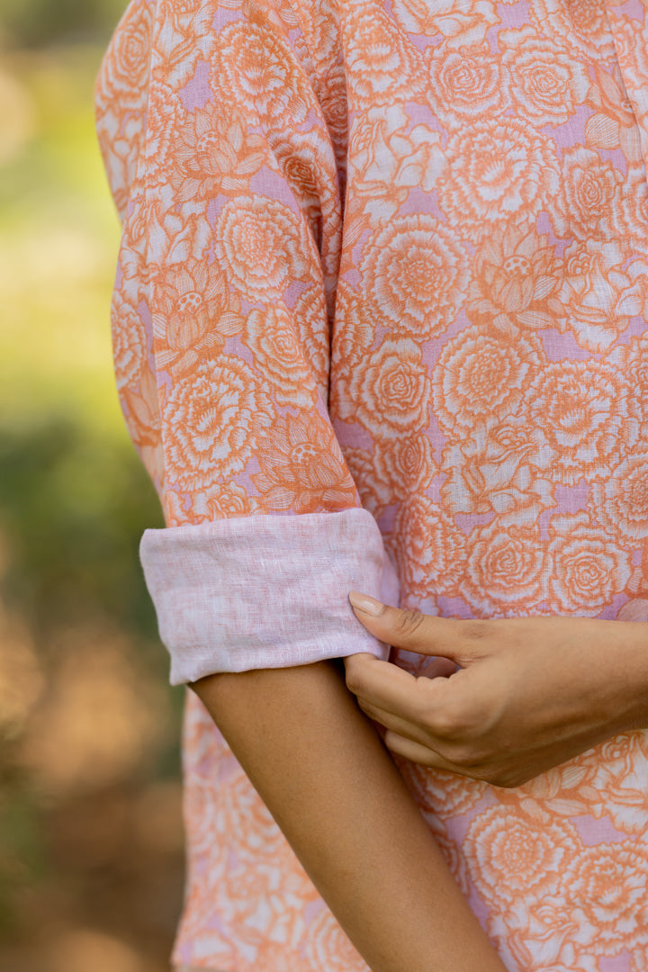 Linen Phoolon Ki Gali- Sandra Linen Shirt