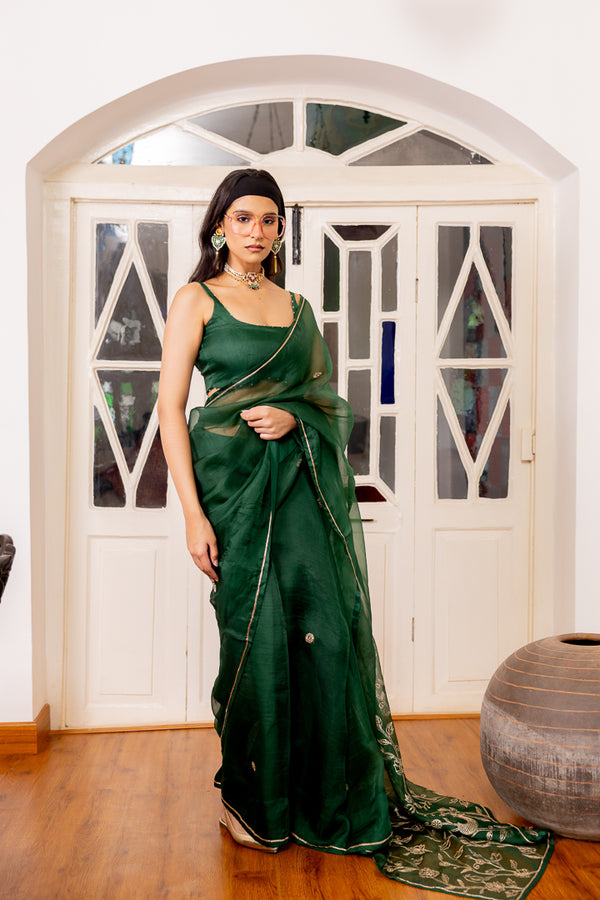 Pankhuri saree- Organza silk