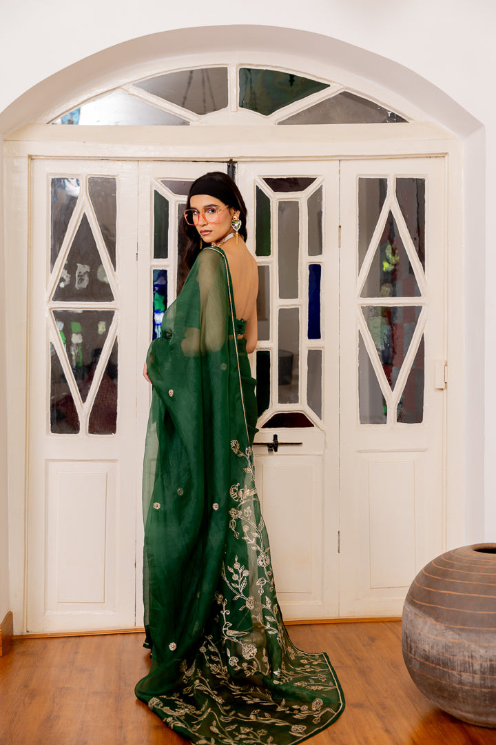 Pankhuri saree- Organza silk