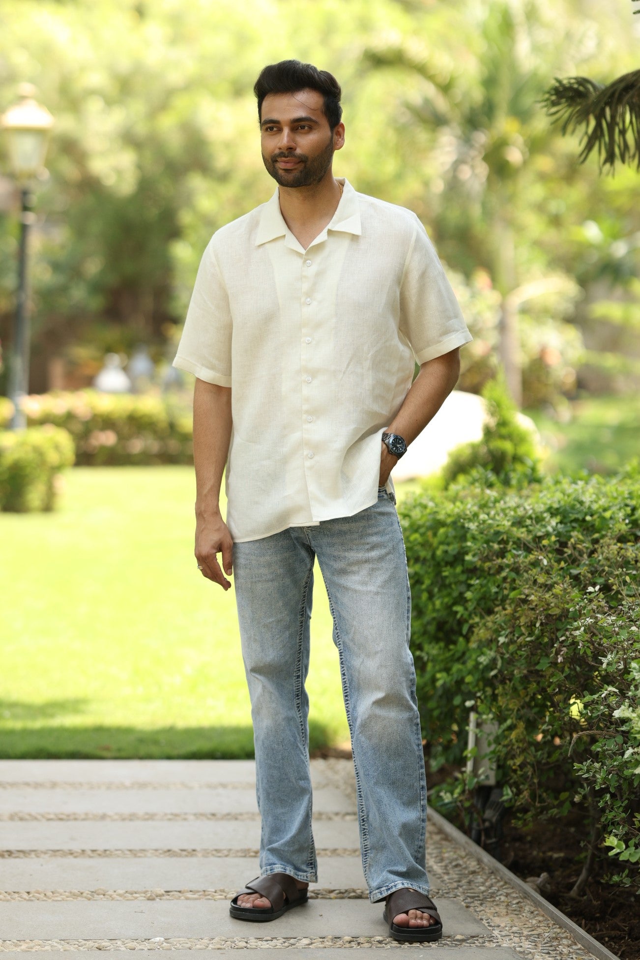 Aquarius Linen Shirt - Off- White