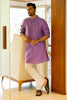 Linen Men kurta - Purple