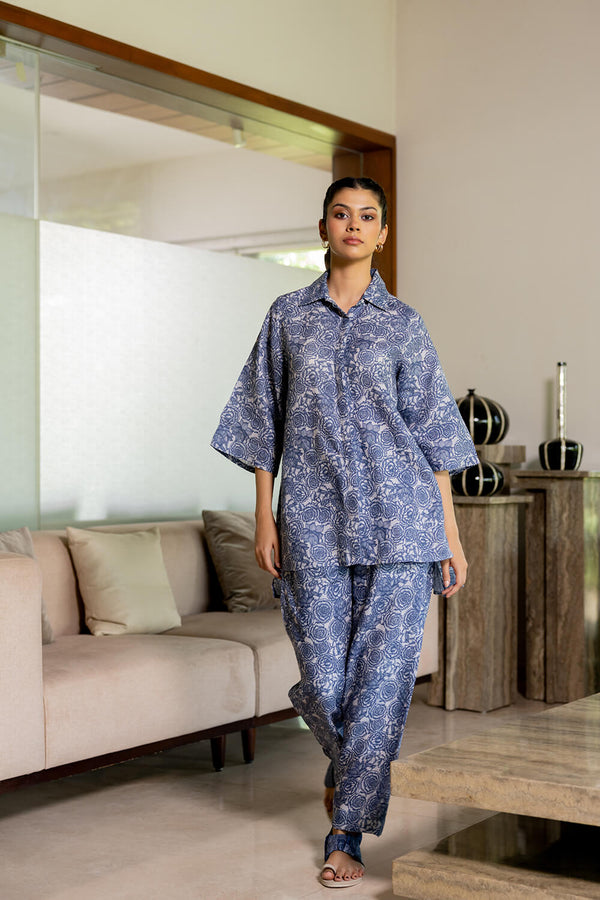 Linen Banaras Bloom Pant