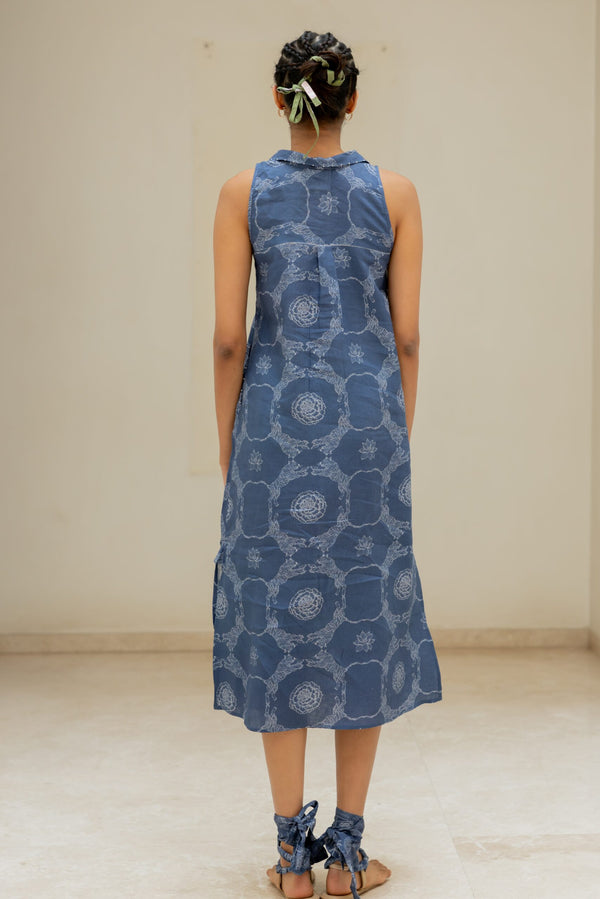 Linen Bagh Genda Sleevless Shirt Dress