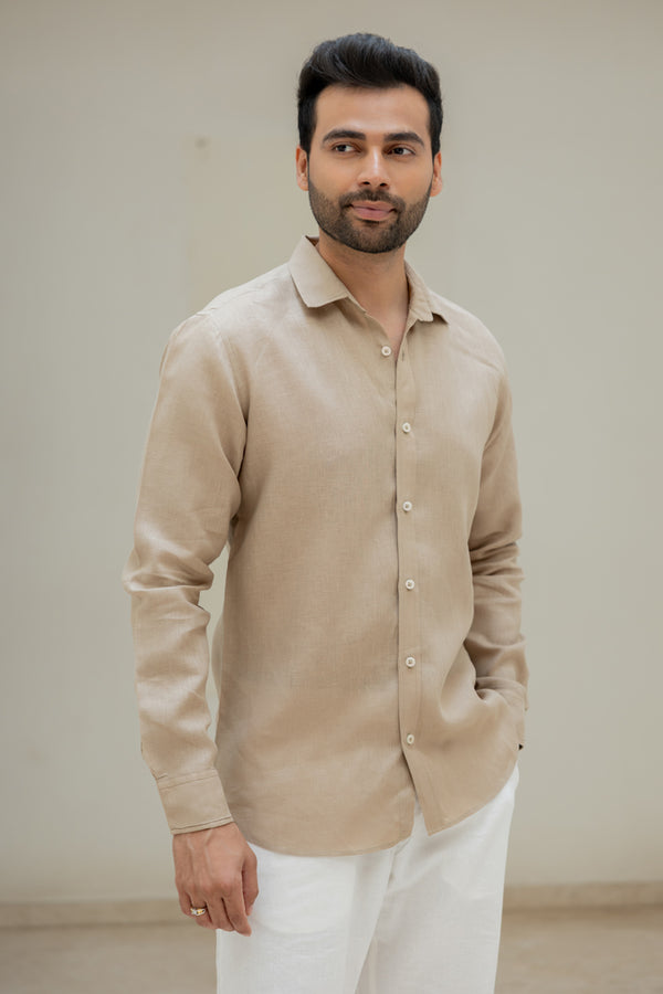 Linen Men Shirt - Bamboo