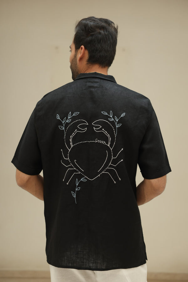 Cancer Linen Shirt - Black