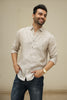 Linen Men Classic Collar Shirt - Chambray
