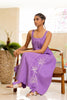 Linen Panel Dress - Purple