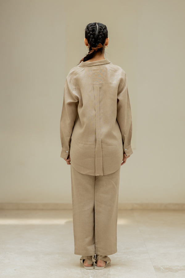 Linen Sandra Shirt - Bamboo