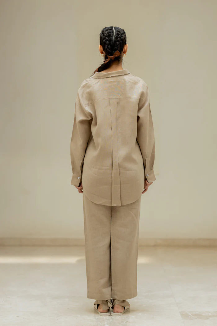Linen Coord Set - Sandra Shirt With Narrow Pant