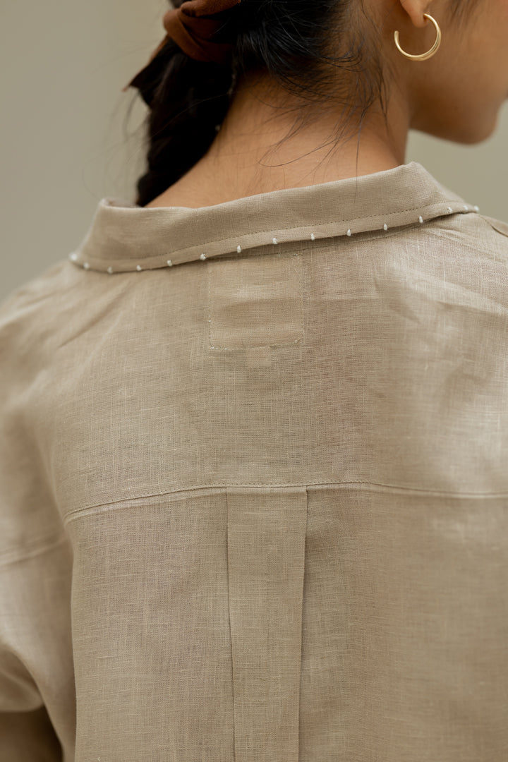 Linen Sandra Shirt - Bamboo