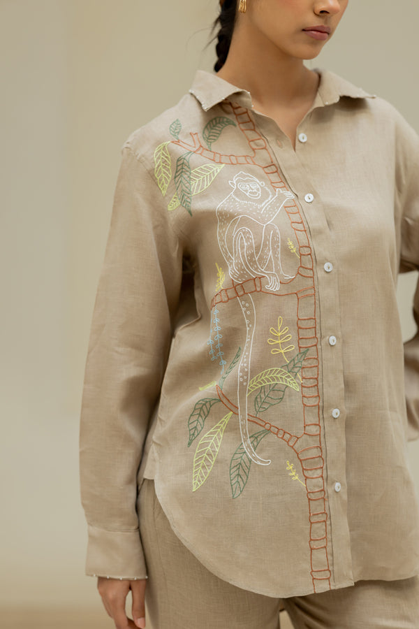 Linen Sandra Shirt - Bamboo