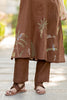 Linen Narrow Pants - Chocolate Brown
