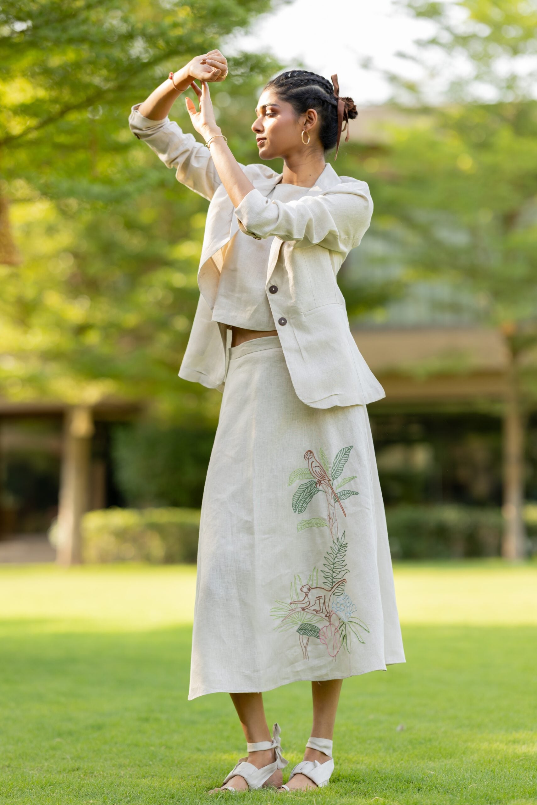 Linen Blazer - Oatmeal
