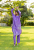 Linen Narrow Pants - Purple