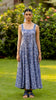 Linen Panel Dress- Blue Floral