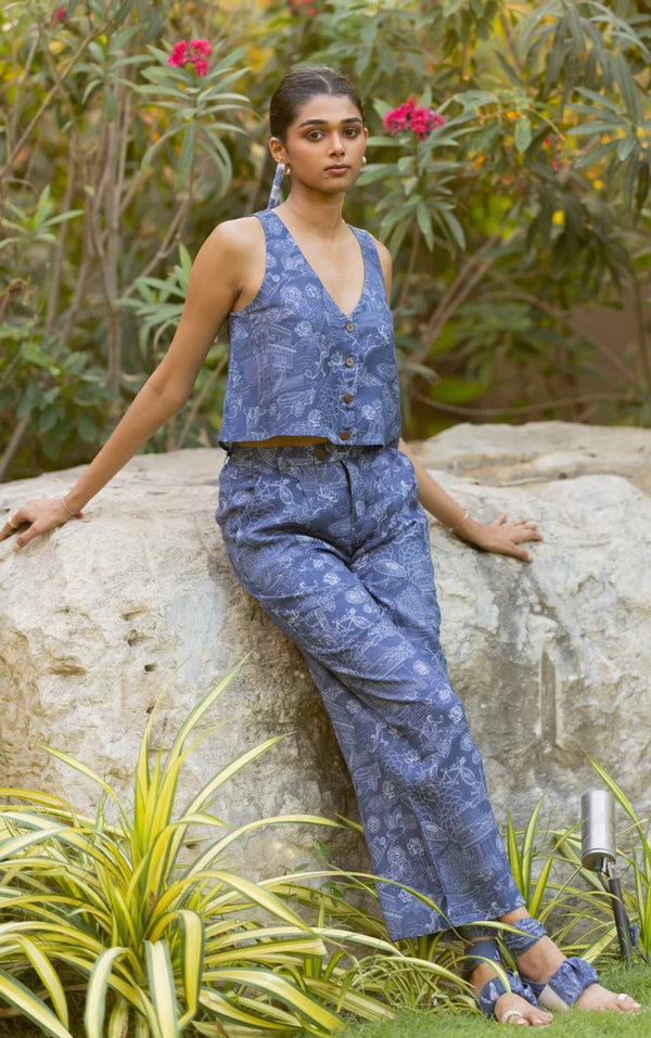 Linen Coord Set - Vest top & Pants