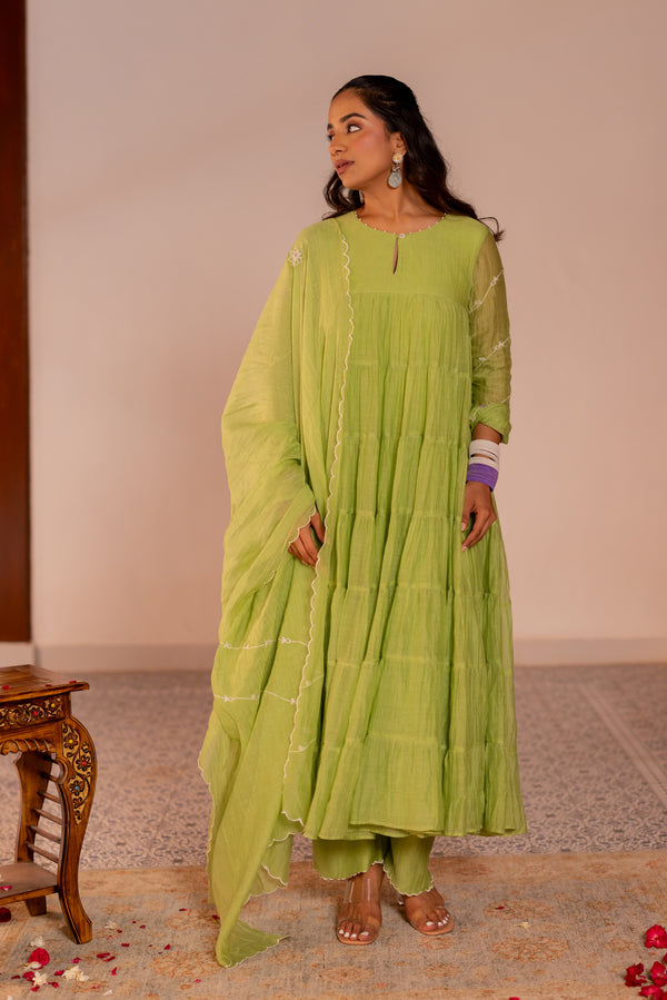 Seven tier kurta set