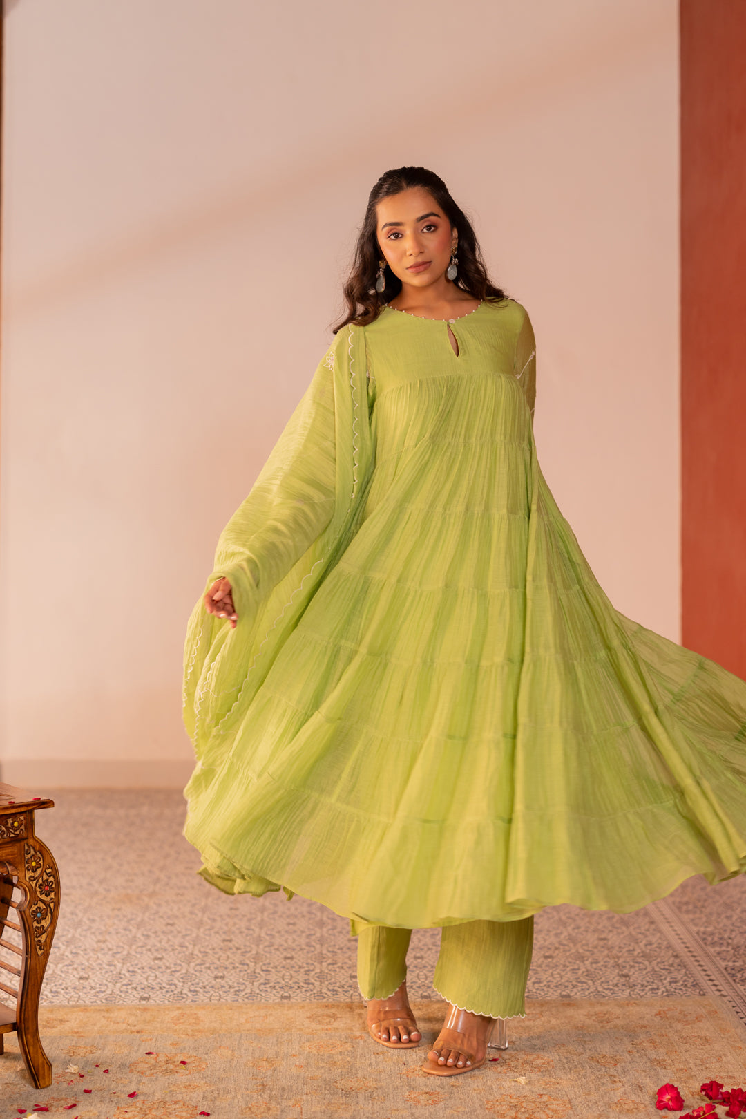 Seven tier kurta set