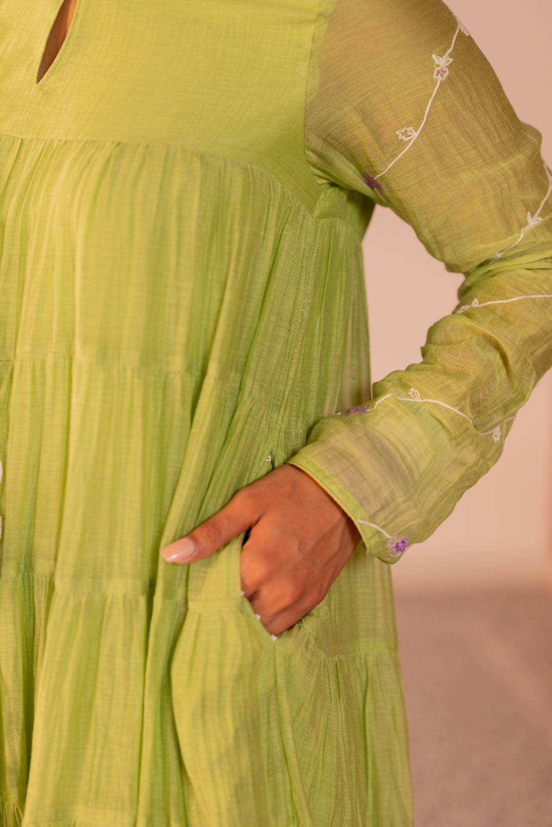 Seven tier kurta set