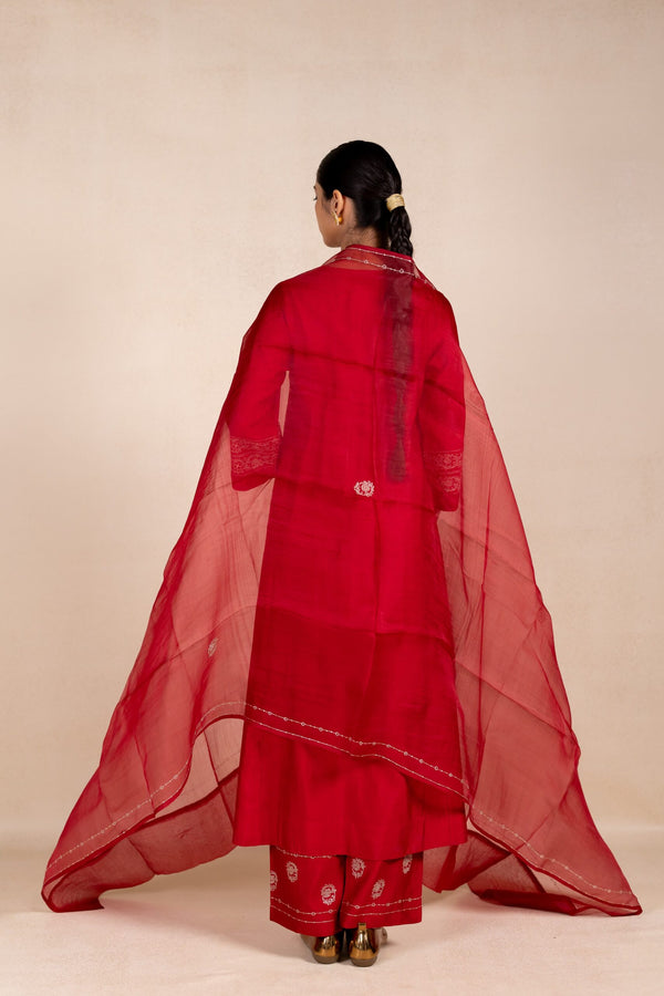 Rajrani Organza Dupatta - Red