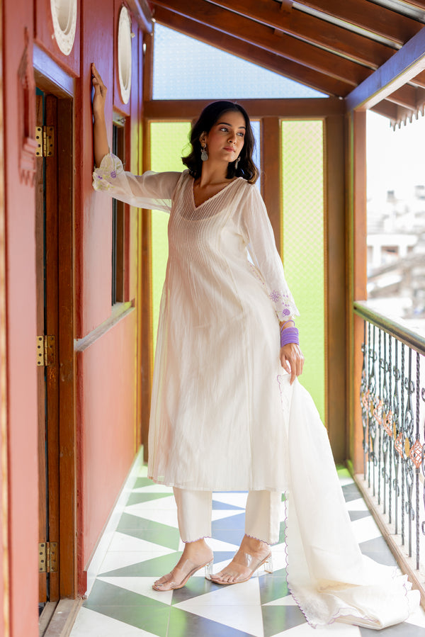 Pintuck kurta set