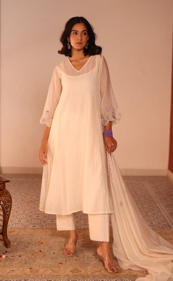 Pintuck kurta set