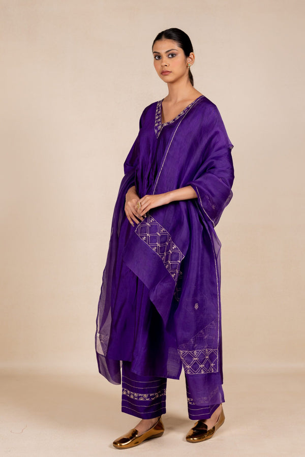Chandrika Organza Dupatta - Purple