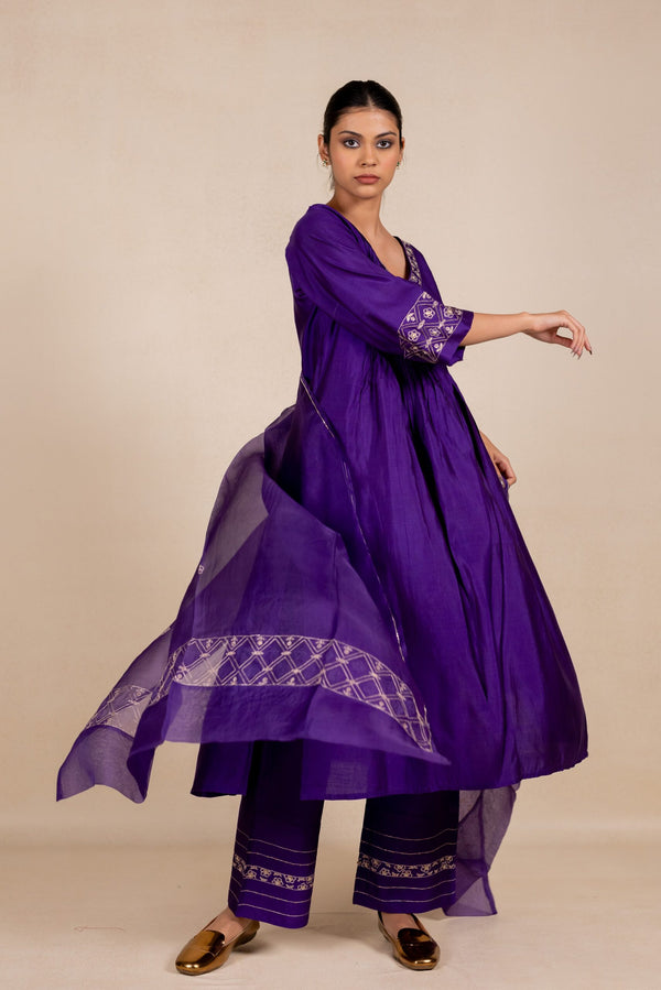 Chandrika Organza Dupatta - Purple