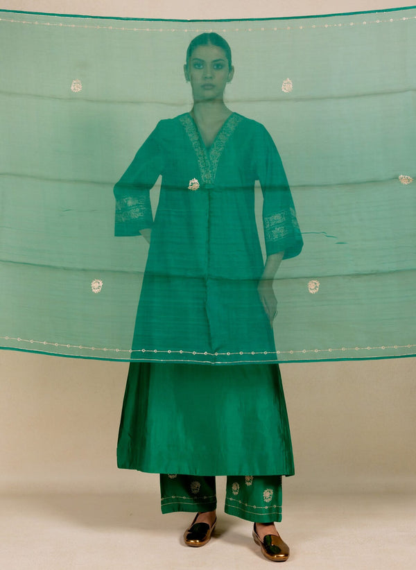 Rajrani Organza Dupatta - Green