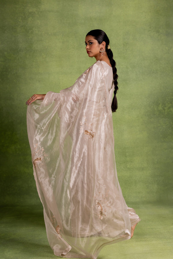 Chandni Tissue Silk Saree - Silver