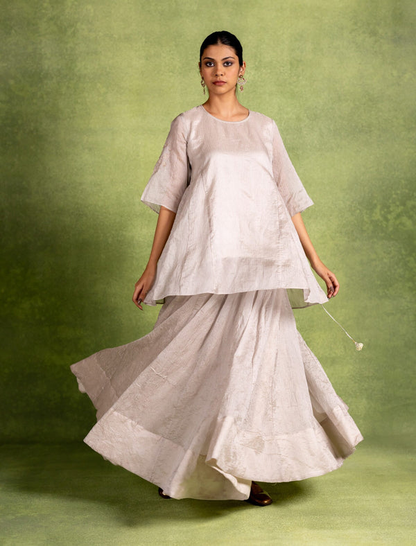 Taara Tissue Skirt - Silver