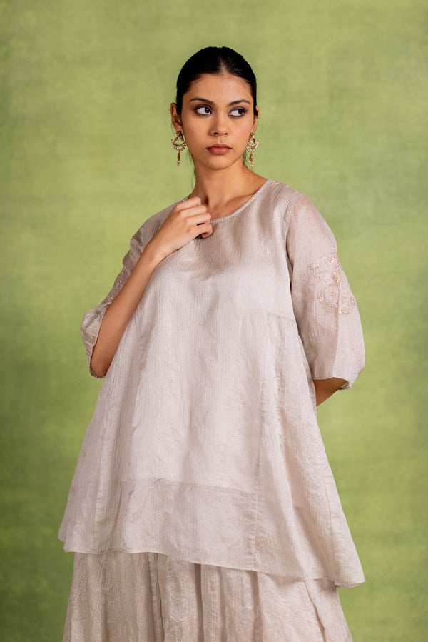 Taara Tissue Top - Silver