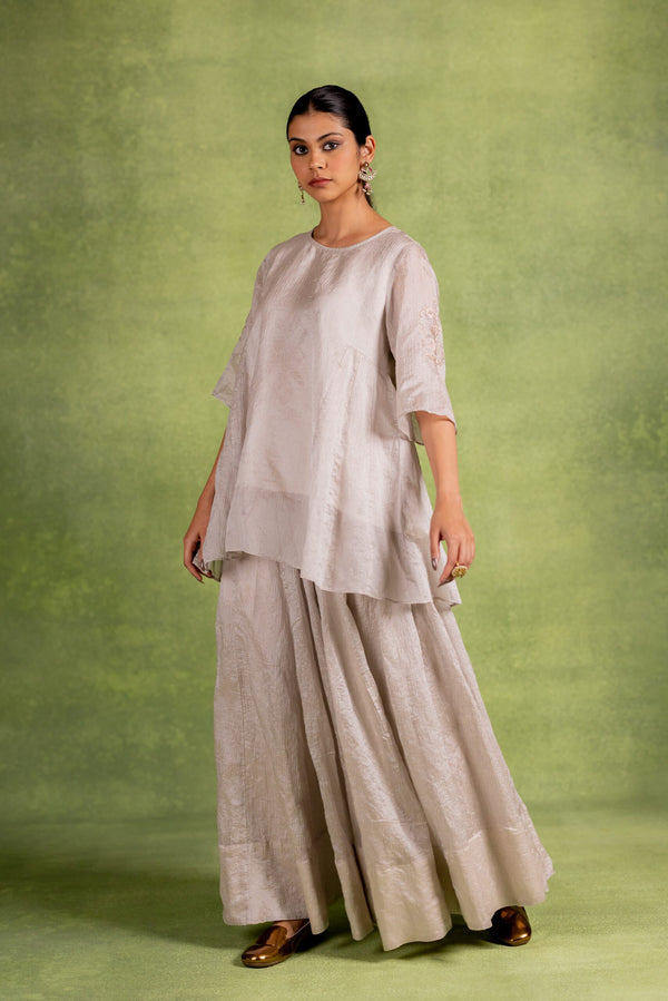 Taara Tissue Top - Silver