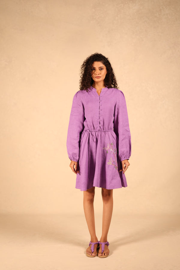 Drawstring short dress