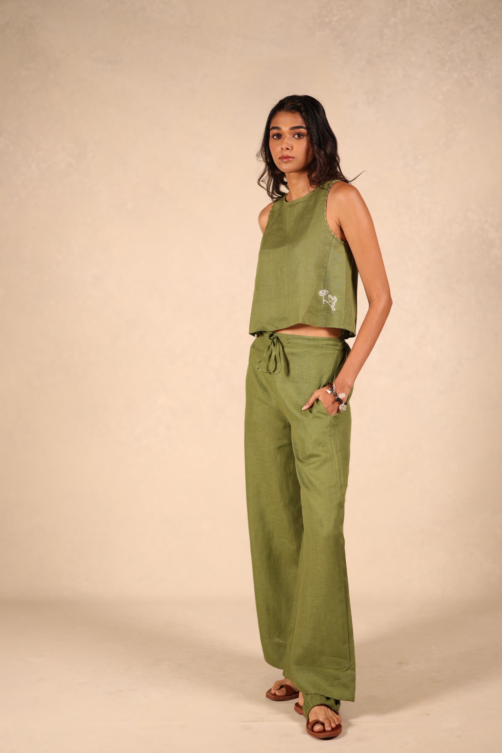 Linen Flare pants