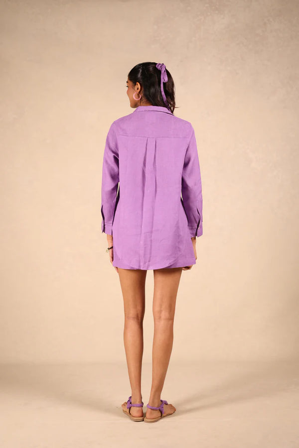 Linen Co-ord set - Sandra Shirt With Shorts