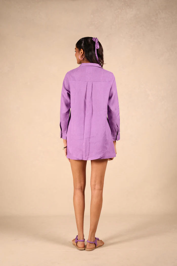 Linen Co-ord set - Sandra Shirt With Shorts