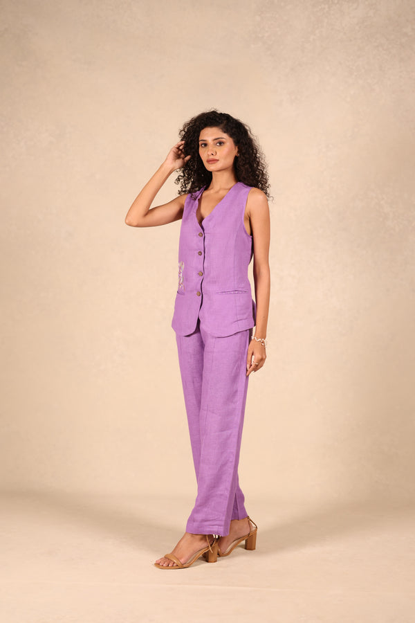 Linen Tucks Pants