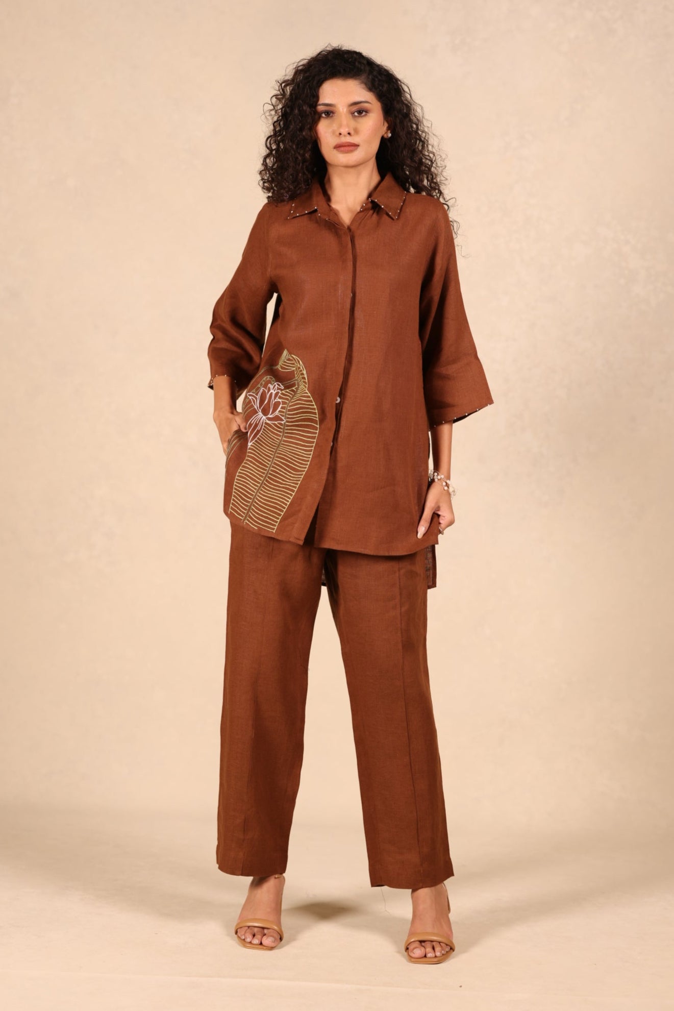 Linen Tucks Pant