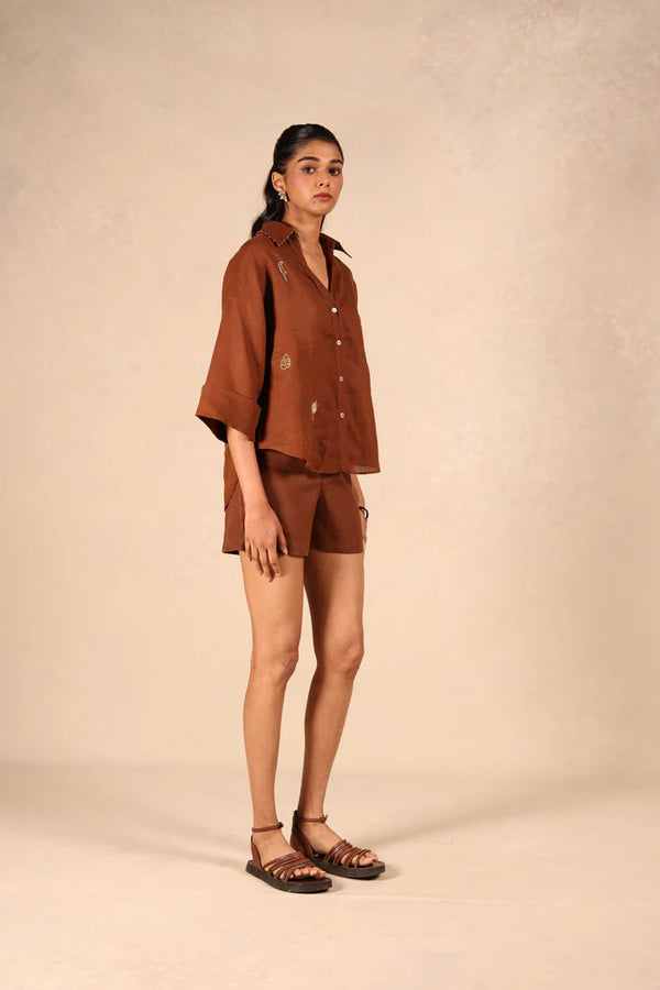 Linen Coord Set - Backloop shirt & Shorts