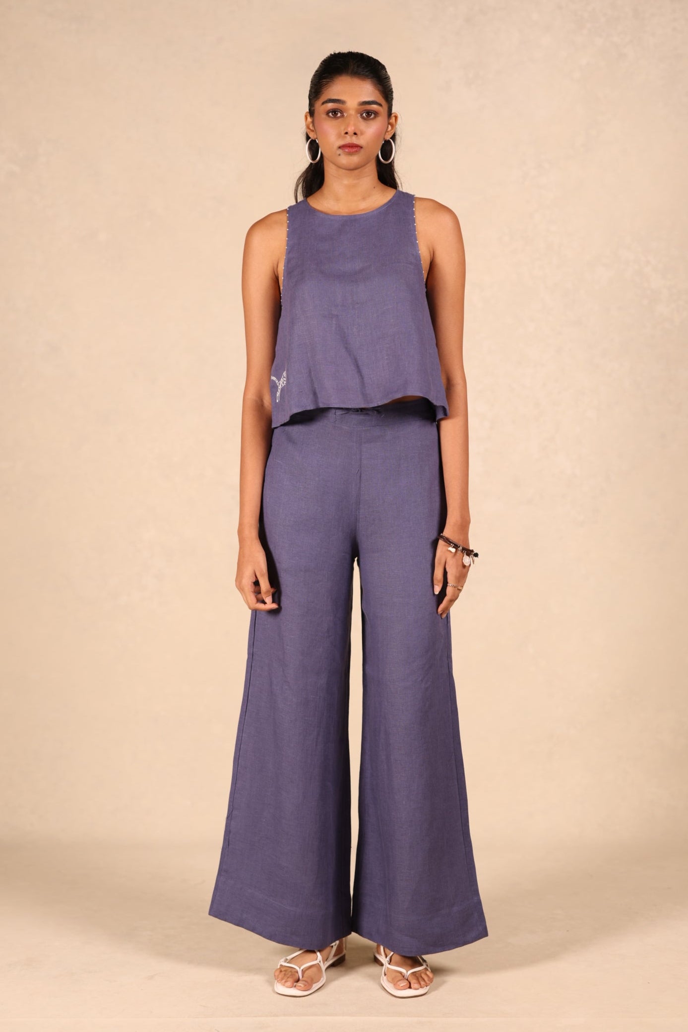 Linen Flared Pants