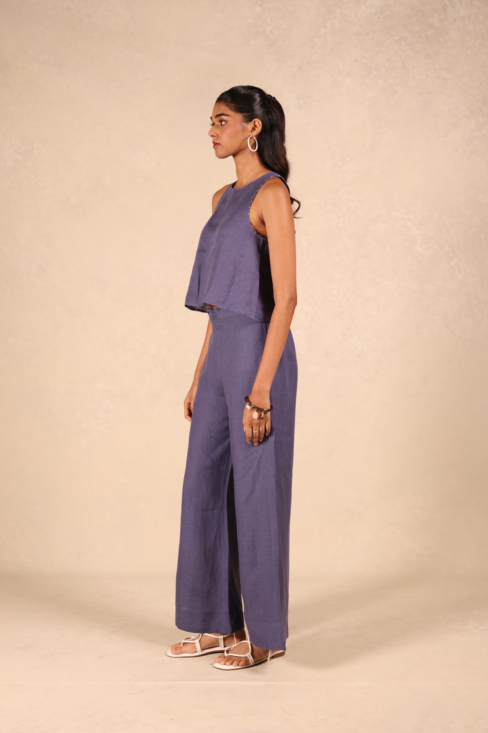 Linen Flared Pants