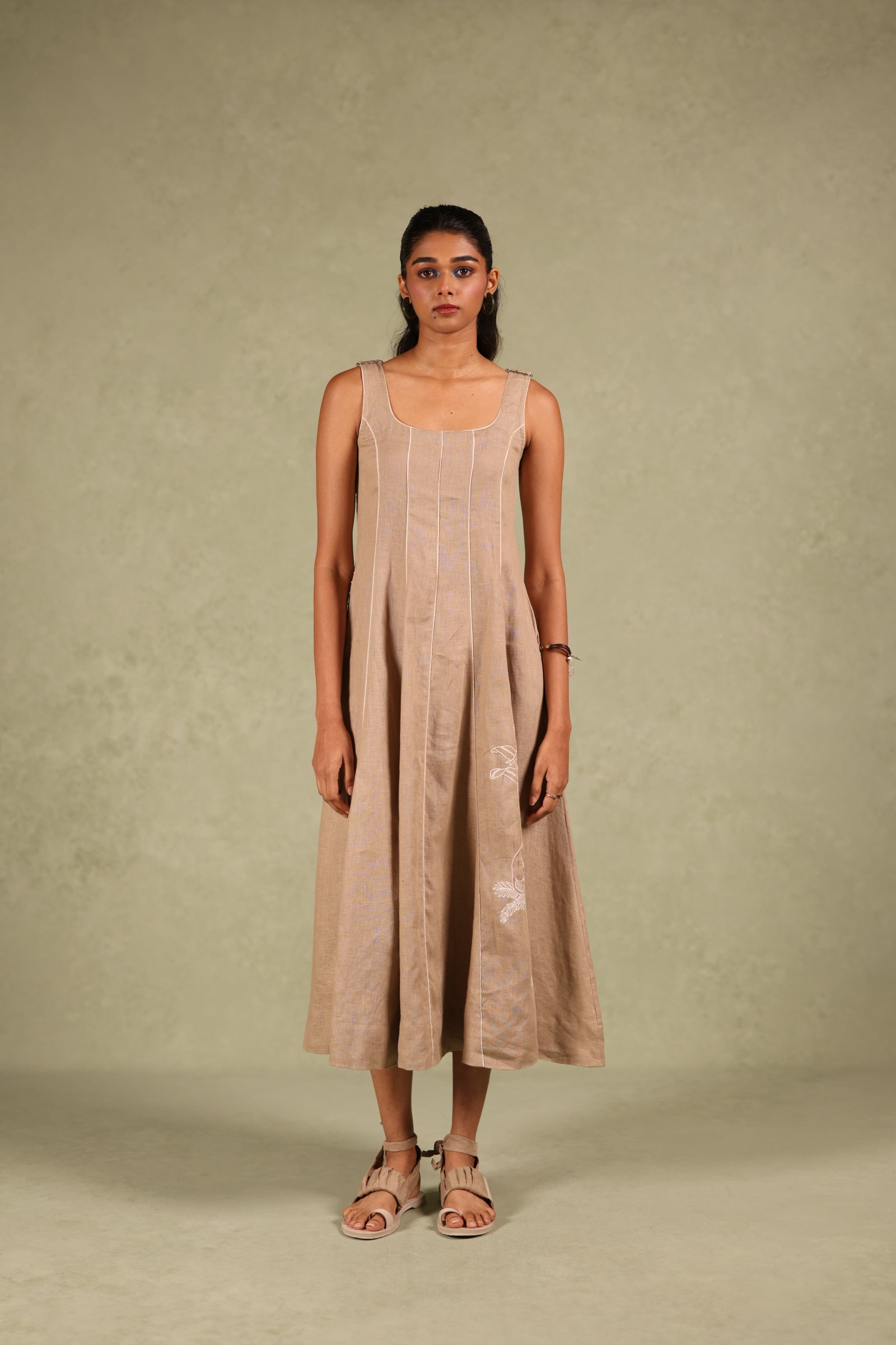 Linen Panel Dress