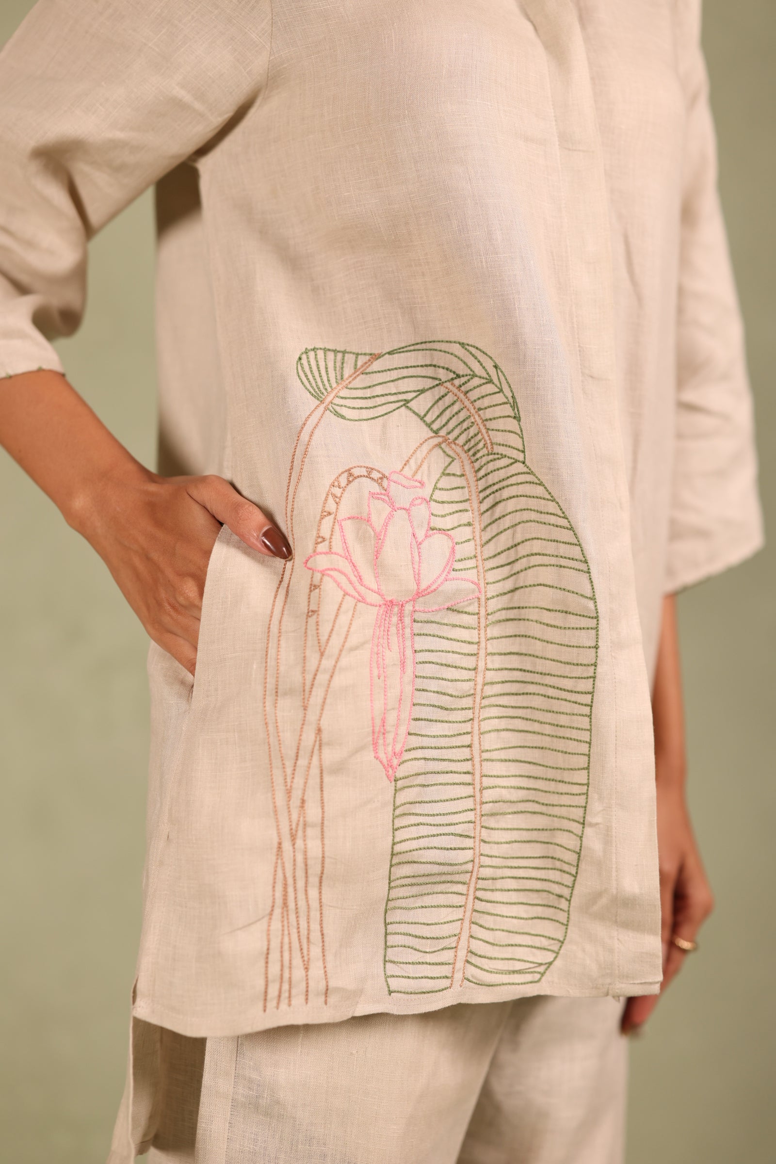 Linen Shirt Kurta