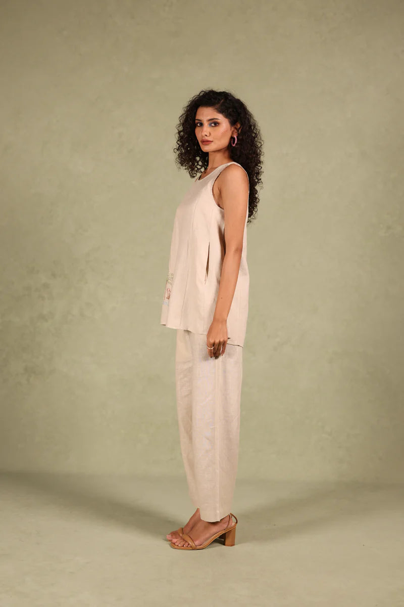 Linen Coord set -  Long Kylie top with pant