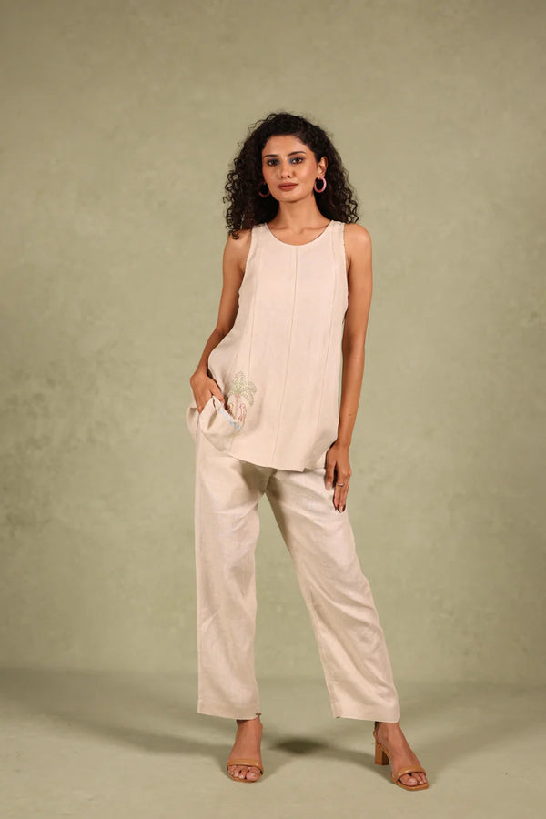 Linen Coord set -  Long Kylie top with pant