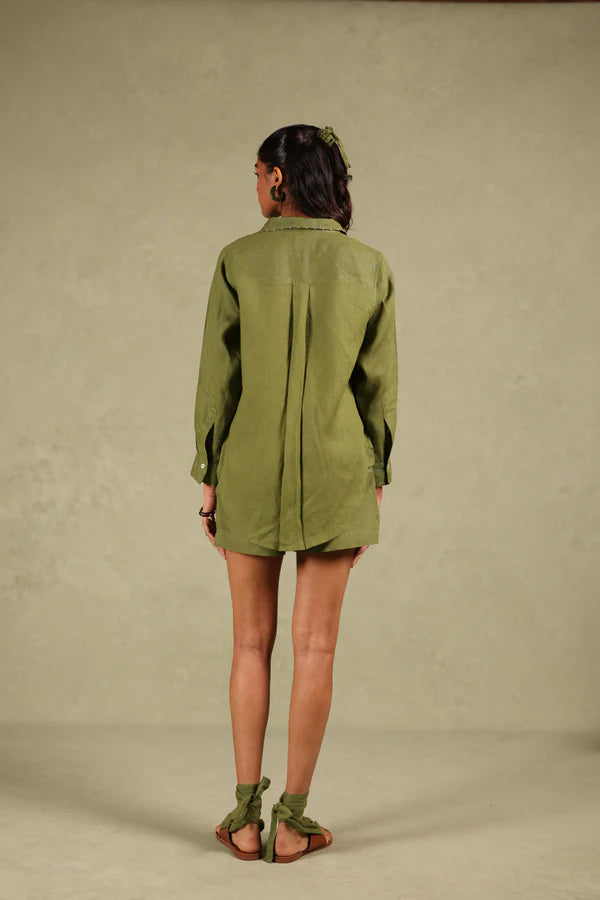 Linen coord set - sandra shirt & shorts